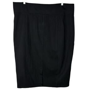 NWOT Melissa McCarthy 7 Seven Midi Pencil Skirt Ponte Knit Stretch Black Size 3X